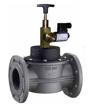 Gas solenoid valves manual reset